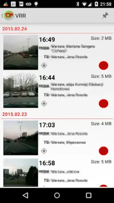 Video Road Recorder android App screenshot 2